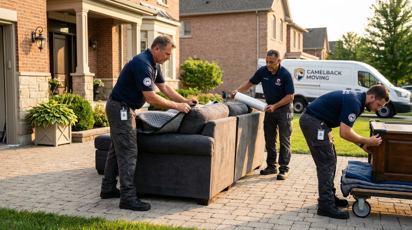 Large estate moving crew wrapping furniture in Paulden, AZ